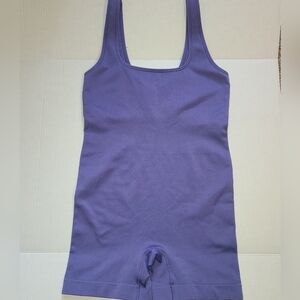 Athleta Purple Workout Romper Size M Compression And Built In Bra